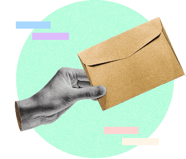 Invitation sent successfully - envelope with hand illustration